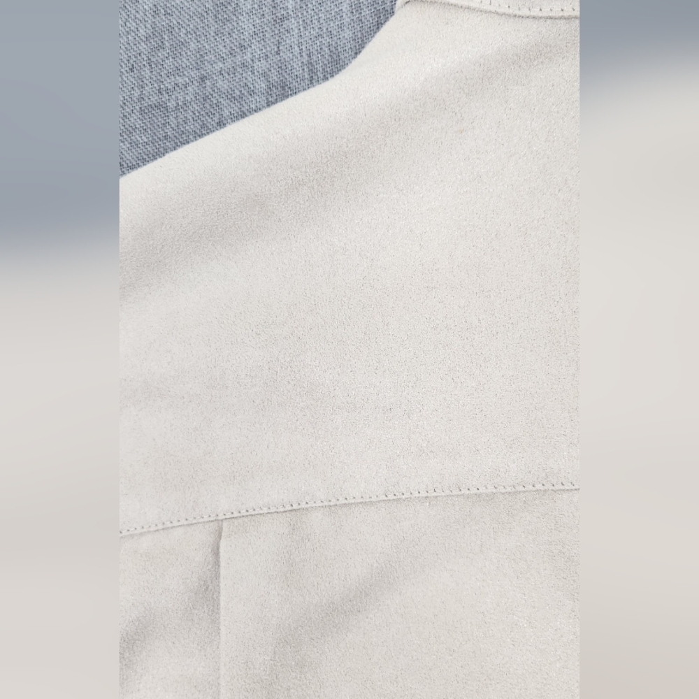 Brandini 100% Polyester Cream Faux Suede Like Material. Made in Hong Kong. - Picture 6 of 8